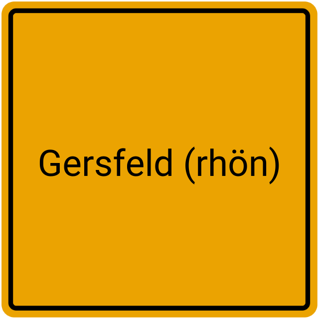 Meldebestätigung Gersfeld (Rhön)